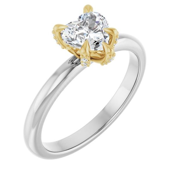 Claw-Prong Accented Engagement Ring