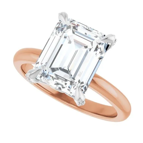 Claw-Prong Accented Engagement Ring Image 5 Michael Szwed Jewelers Longmeadow, MA