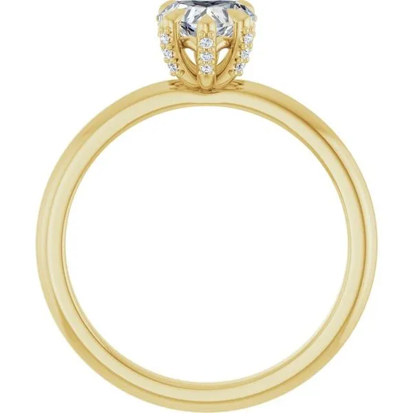 Claw-Prong Accented Engagement Ring Image 2 Futer Bros Jewelers York, PA