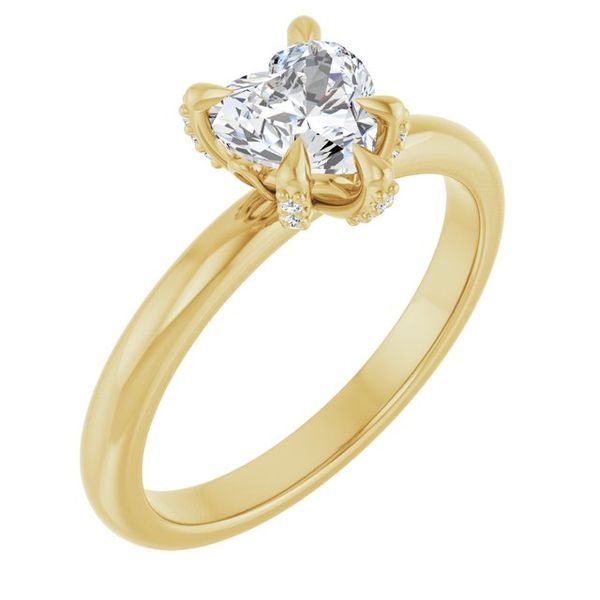 Claw-Prong Accented Engagement Ring