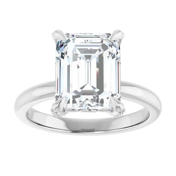 Claw-Prong Accented Engagement Ring Image 3 Shipley's Fine Jewelry Hampstead, MD