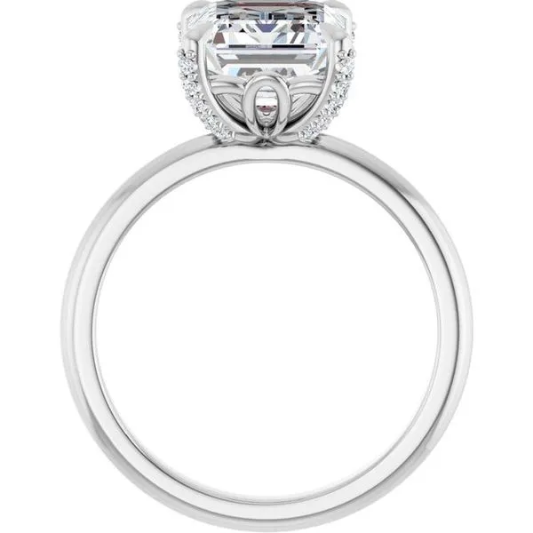 Claw-Prong Accented Engagement Ring Image 2 Northwood Jewelers Northwood, OH