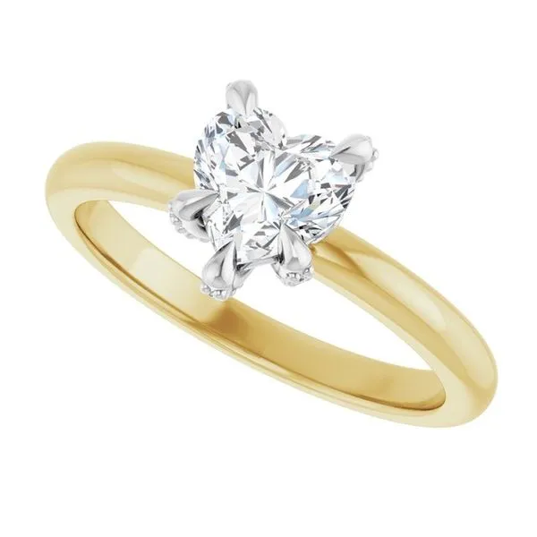 Claw-Prong Accented Engagement Ring Image 5 J. West Jewelers Round Rock, TX