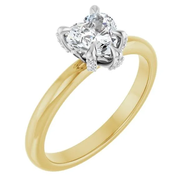 Claw-Prong Accented Engagement Ring Futer Bros Jewelers York, PA