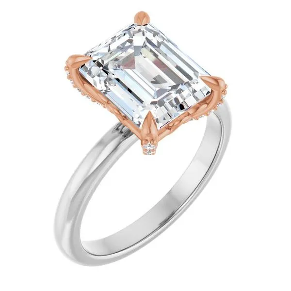 Claw-Prong Accented Engagement Ring Austin's Fine Diamonds & Jewelry Lyndhurst, NJ