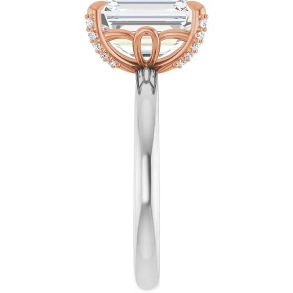 Claw-Prong Accented Engagement Ring Image 4 Clater Jewelers Louisville, KY