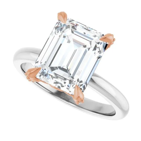 Claw-Prong Accented Engagement Ring Image 5 Raleigh Diamond Fine Jewelry Raleigh, NC