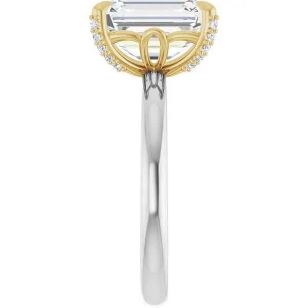 Claw-Prong Accented Engagement Ring Image 4 Michael Szwed Jewelers Longmeadow, MA