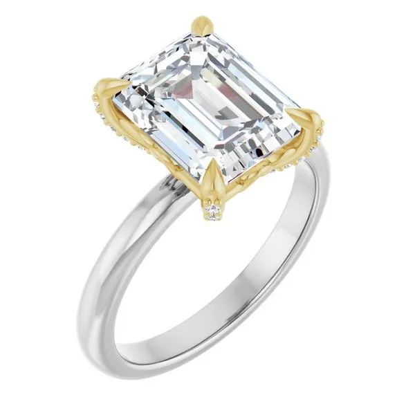 Claw-Prong Accented Engagement Ring J. West Jewelers Round Rock, TX