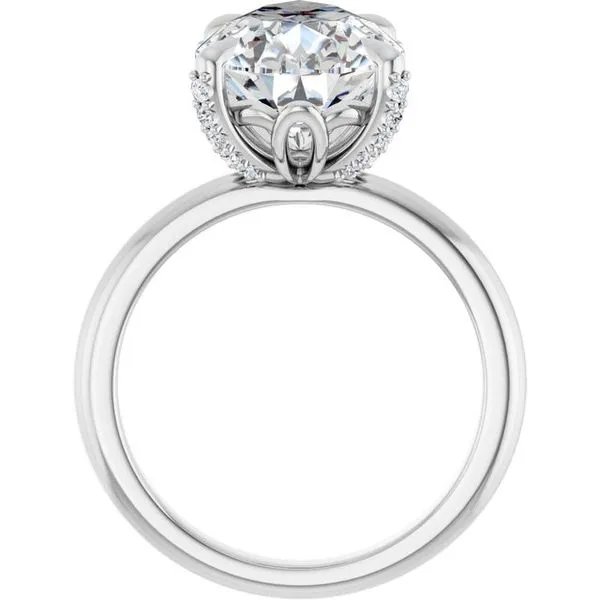 Claw-Prong Accented Engagement Ring Image 2 Vulcan's Forge LLC KANSAS CITY, MO