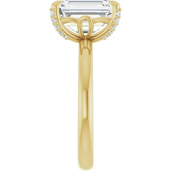 Claw-Prong Accented Engagement Ring Image 4 Raleigh Diamond Fine Jewelry Raleigh, NC