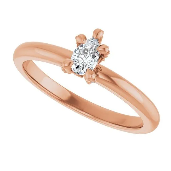 Claw-Prong Accented Engagement Ring Image 5 Arezzo Jewelers Elmwood Park, IL