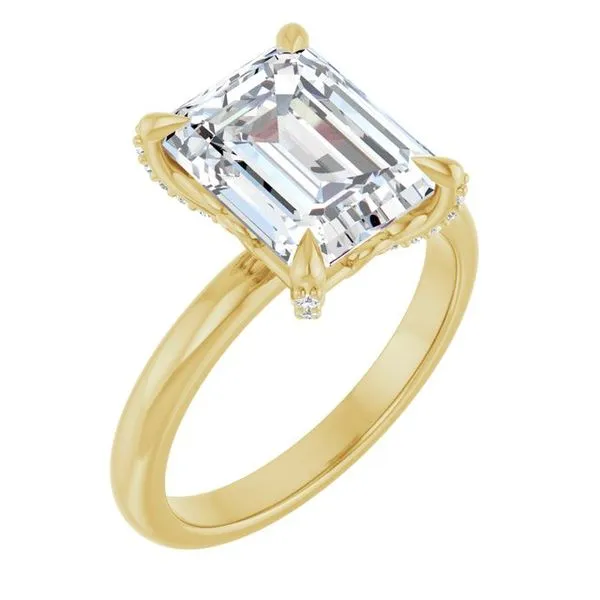 Claw-Prong Accented Engagement Ring Natale Jewelers Sewell, NJ