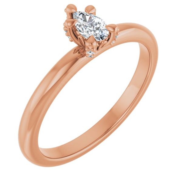 Claw-Prong Accented Engagement Ring