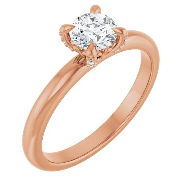 Claw-Prong Accented Engagement Ring JF Jones Jewelers Rochester, NY