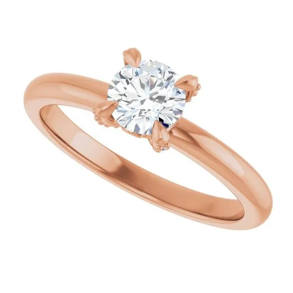 Claw-Prong Accented Engagement Ring Image 5 Raleigh Diamond Fine Jewelry Raleigh, NC