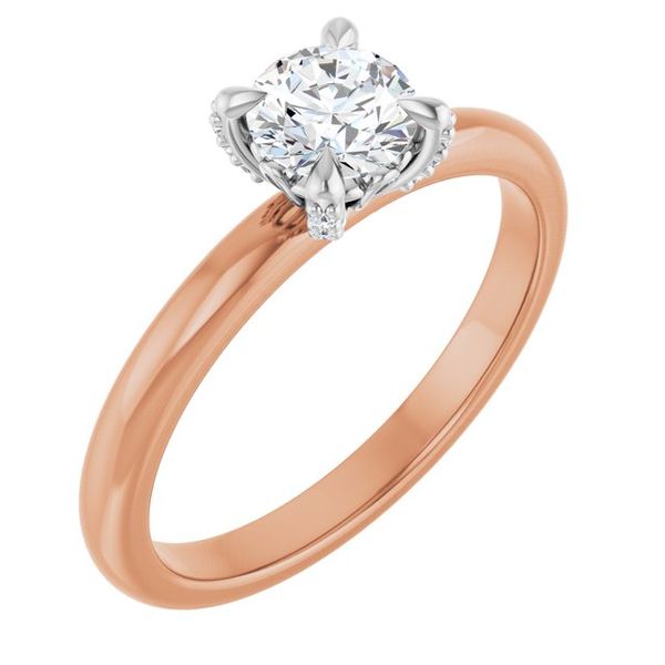 Claw-Prong Accented Engagement Ring