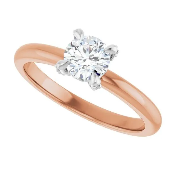 Claw-Prong Accented Engagement Ring Image 5 J. West Jewelers Round Rock, TX