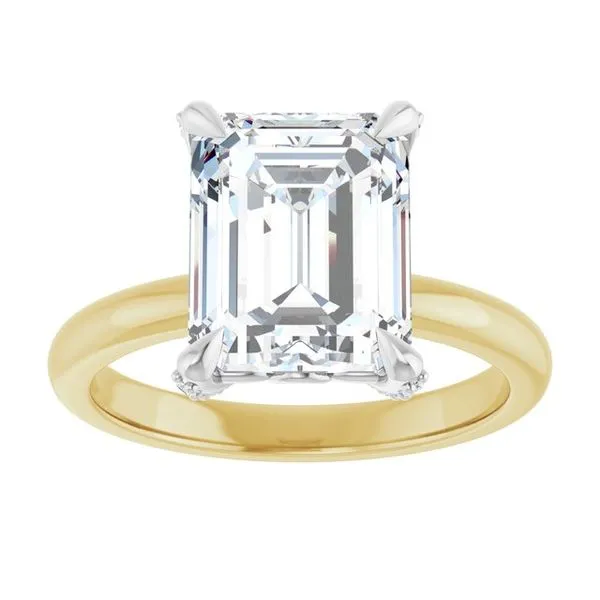 Claw-Prong Accented Engagement Ring Image 3 Northwood Jewelers Northwood, OH