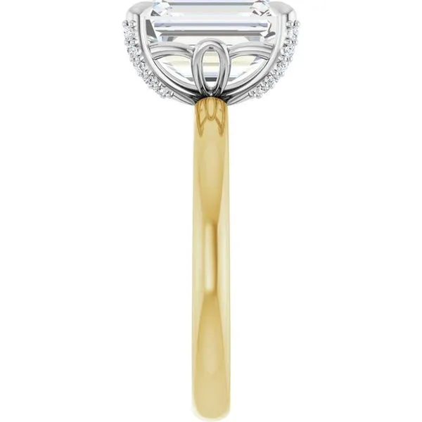 Claw-Prong Accented Engagement Ring Image 4 Northwood Jewelers Northwood, OH
