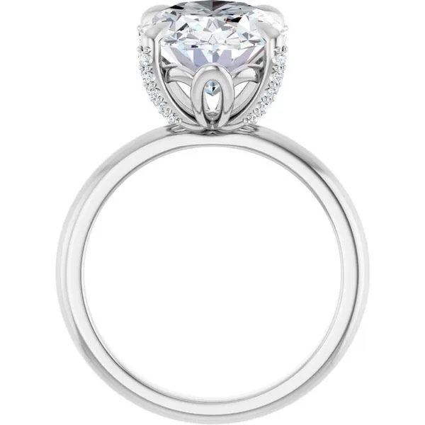 Claw-Prong Accented Engagement Ring Image 2 Austin's Fine Diamonds & Jewelry Lyndhurst, NJ