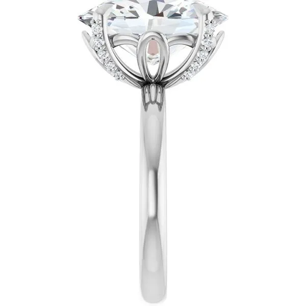 Claw-Prong Accented Engagement Ring Image 4 Northwood Jewelers Northwood, OH