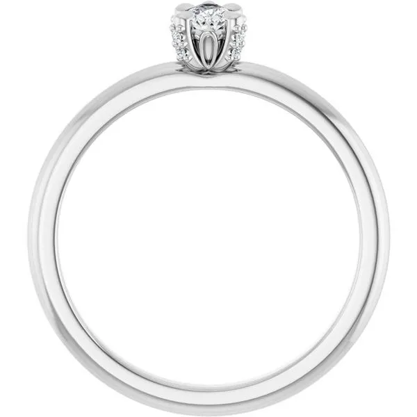 Claw-Prong Accented Engagement Ring Image 2 Don's Jewelry & Design Washington, IA