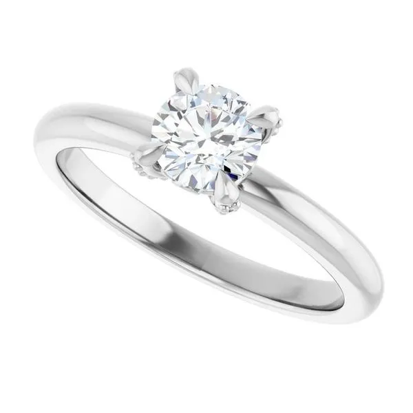 Claw-Prong Accented Engagement Ring Image 5 House of Silva Wooster, OH