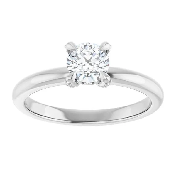 Claw-Prong Accented Engagement Ring Image 3 Morin Jewelers Southbridge, MA