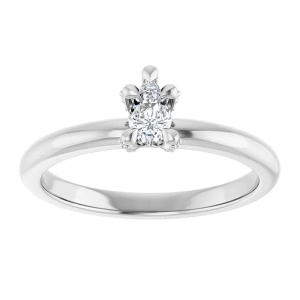 Claw-Prong Accented Engagement Ring Image 3 Don's Jewelry & Design Washington, IA