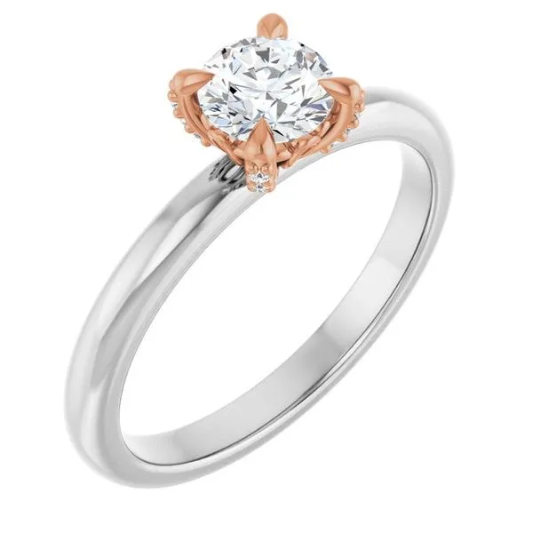 Claw-Prong Accented Engagement Ring JF Jones Jewelers Rochester, NY