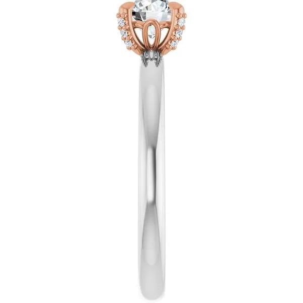 Claw-Prong Accented Engagement Ring Image 4 Arezzo Jewelers Elmwood Park, IL