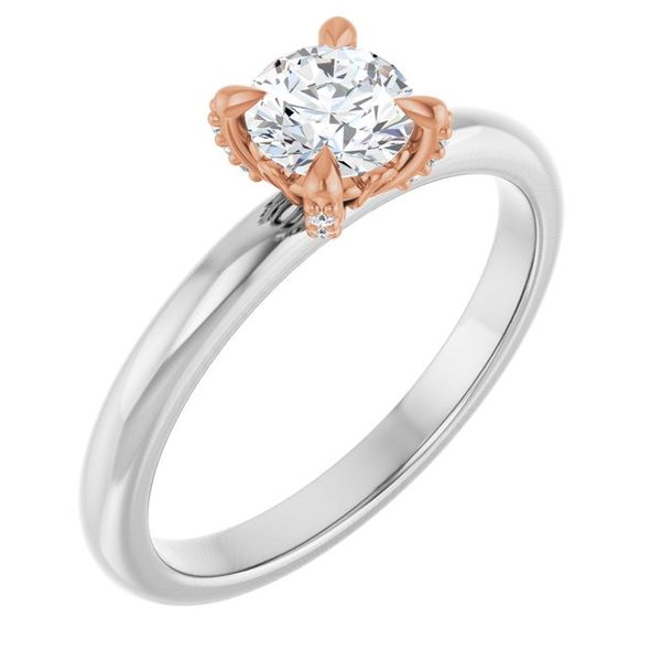 Claw-Prong Accented Engagement Ring
