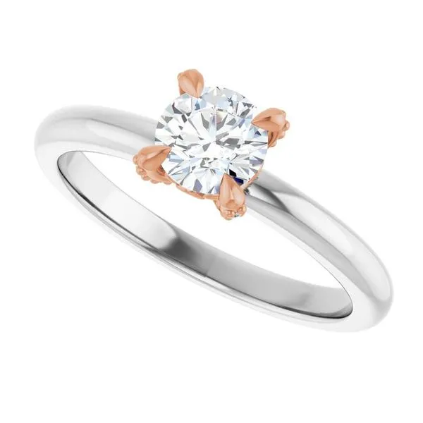 Claw-Prong Accented Engagement Ring Image 5 Michael Szwed Jewelers Longmeadow, MA