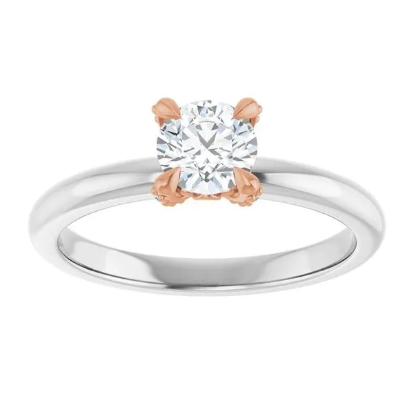 Claw-Prong Accented Engagement Ring Image 3 The Jewelry Source El Segundo, CA