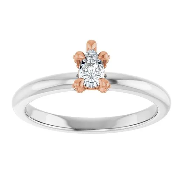 Claw-Prong Accented Engagement Ring Image 3 Clater Jewelers Louisville, KY