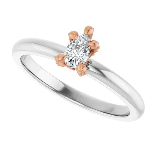 Claw-Prong Accented Engagement Ring Image 5 Clater Jewelers Louisville, KY
