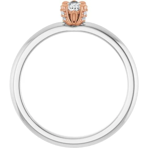 Claw-Prong Accented Engagement Ring Image 2 Morin Jewelers Southbridge, MA