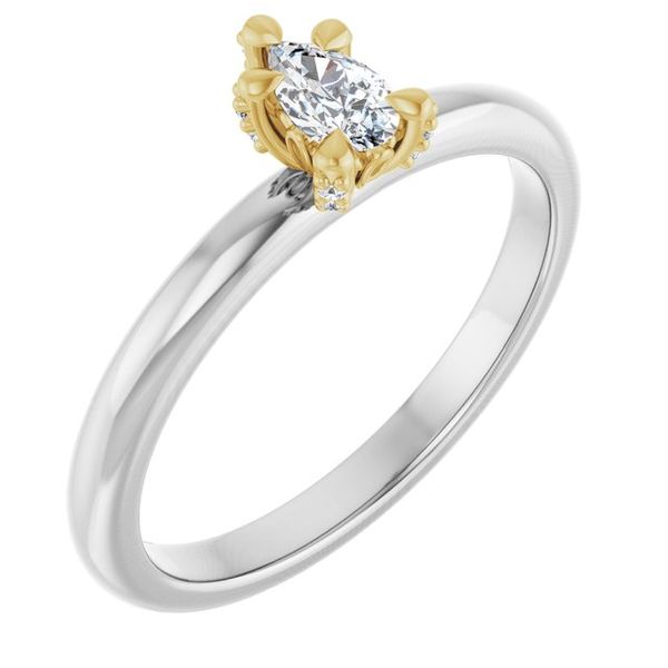Claw-Prong Accented Engagement Ring