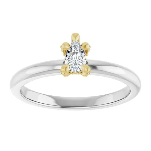 Claw-Prong Accented Engagement Ring Image 3 Clater Jewelers Louisville, KY