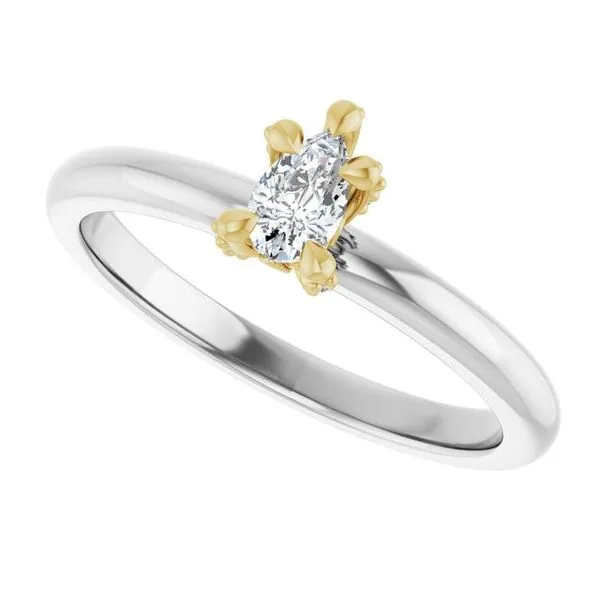 Claw-Prong Accented Engagement Ring Image 5 Shipley's Fine Jewelry Hampstead, MD
