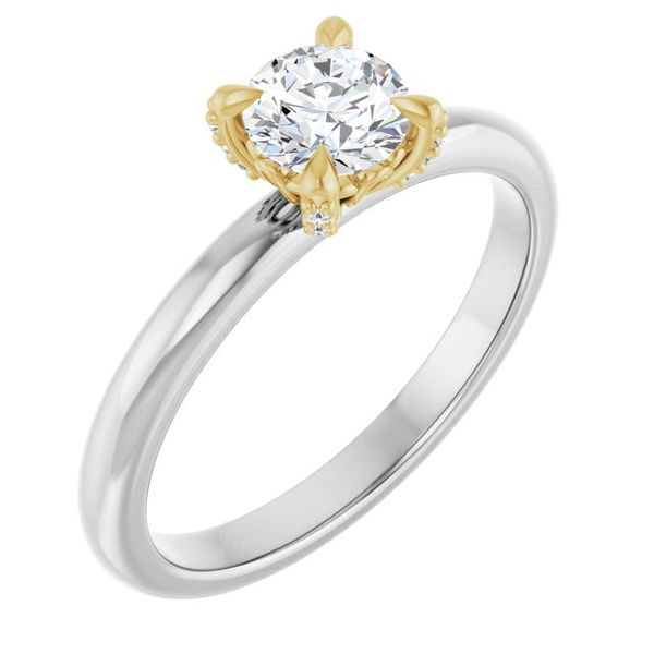 Claw-Prong Accented Engagement Ring