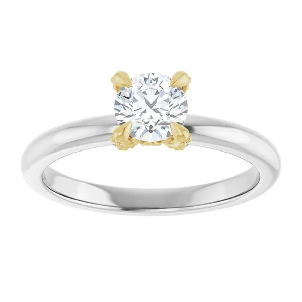 Claw-Prong Accented Engagement Ring Image 3 JF Jones Jewelers Rochester, NY