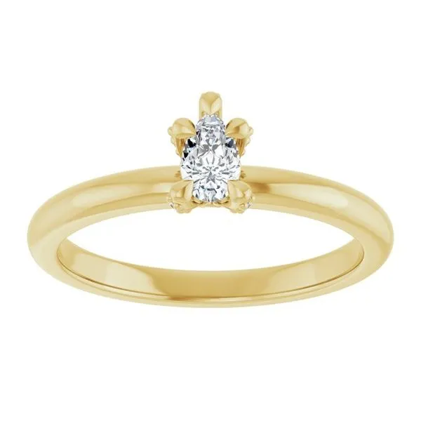 Claw-Prong Accented Engagement Ring Image 3 The Jewelry Source El Segundo, CA