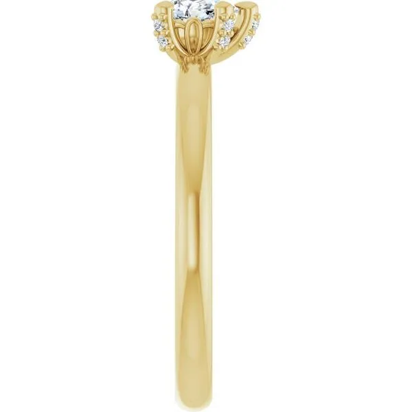 Claw-Prong Accented Engagement Ring Image 4 Arezzo Jewelers Elmwood Park, IL