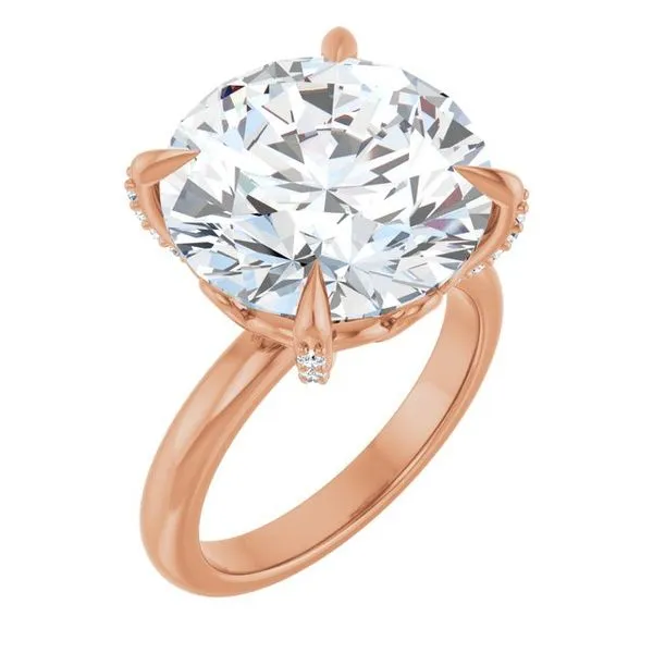Claw-Prong Accented Engagement Ring Austin's Fine Diamonds & Jewelry Lyndhurst, NJ