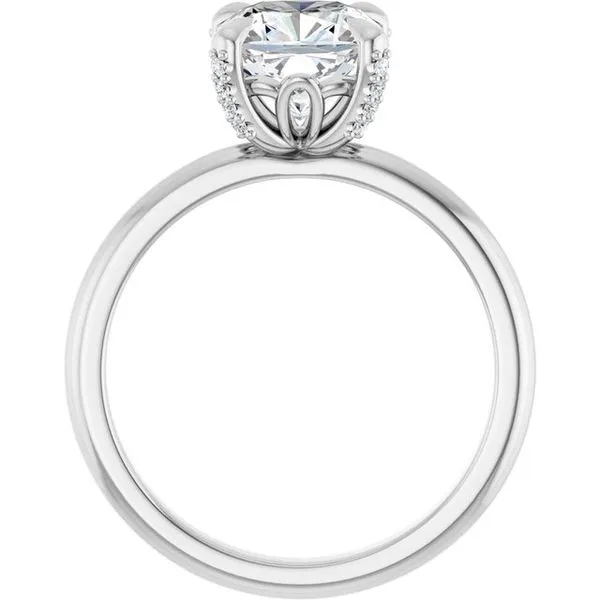 Claw-Prong Accented Engagement Ring Image 2 Northwood Jewelers Northwood, OH