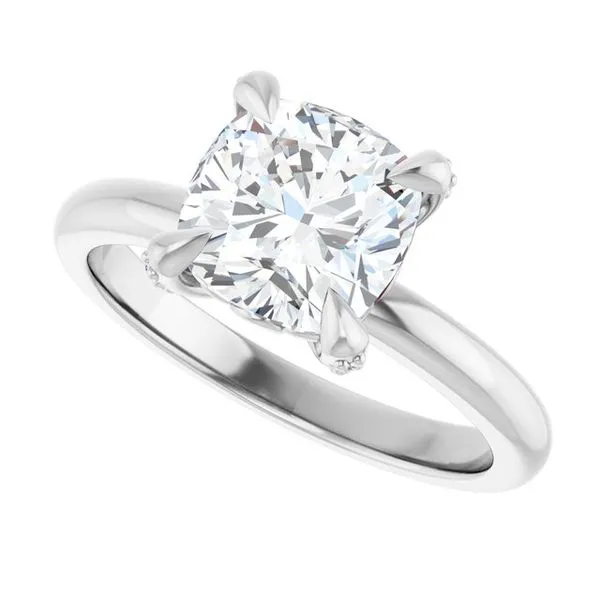 Claw-Prong Accented Engagement Ring Image 5 Arezzo Jewelers Elmwood Park, IL