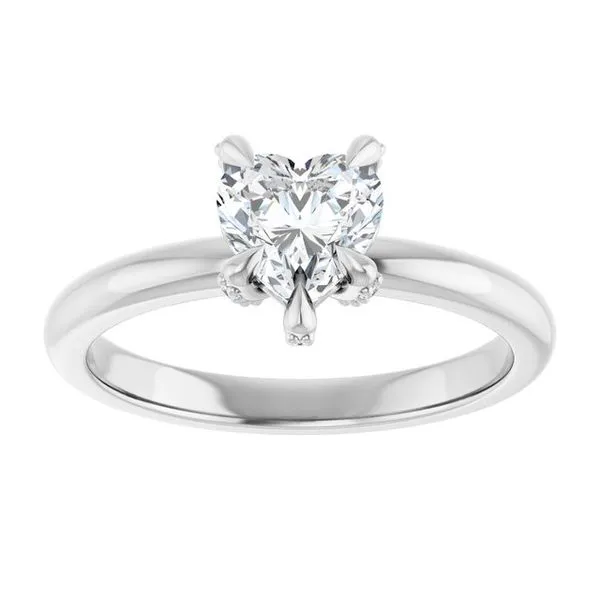 Claw-Prong Accented Engagement Ring Image 3 Shipley's Fine Jewelry Hampstead, MD