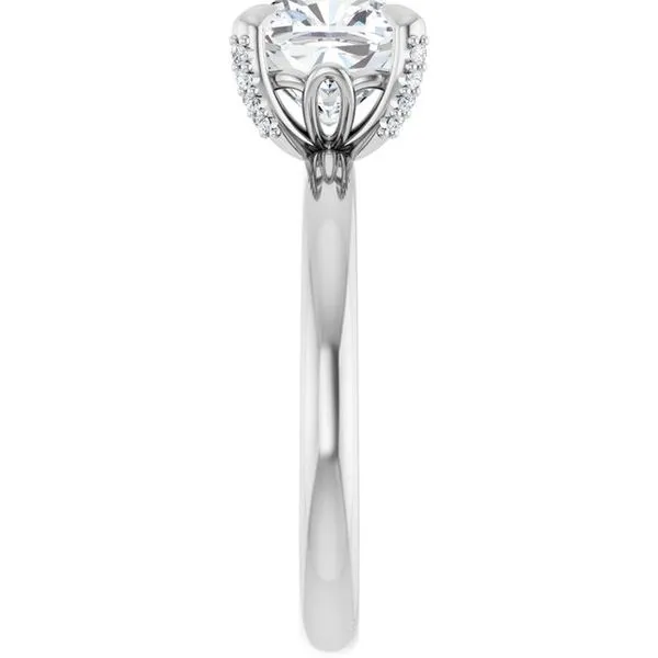 Claw-Prong Accented Engagement Ring Image 4 Futer Bros Jewelers York, PA